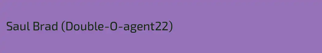 Saul Brad (Double-O-agent22)